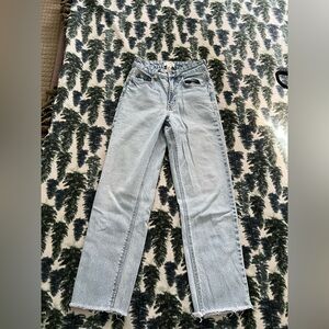 H&M high waisted straight leg jeans